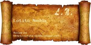 Lotits Nedda névjegykártya